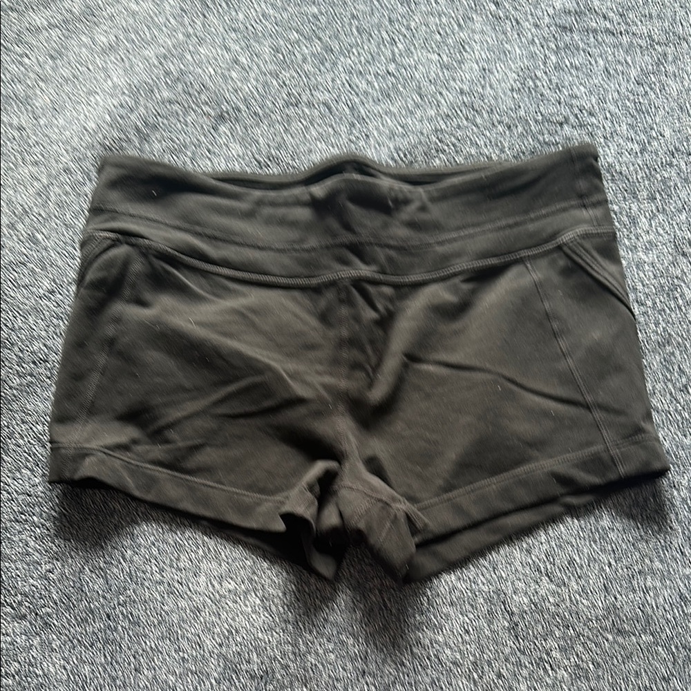 Athleta Black Athletic Shorts Streamlined Design